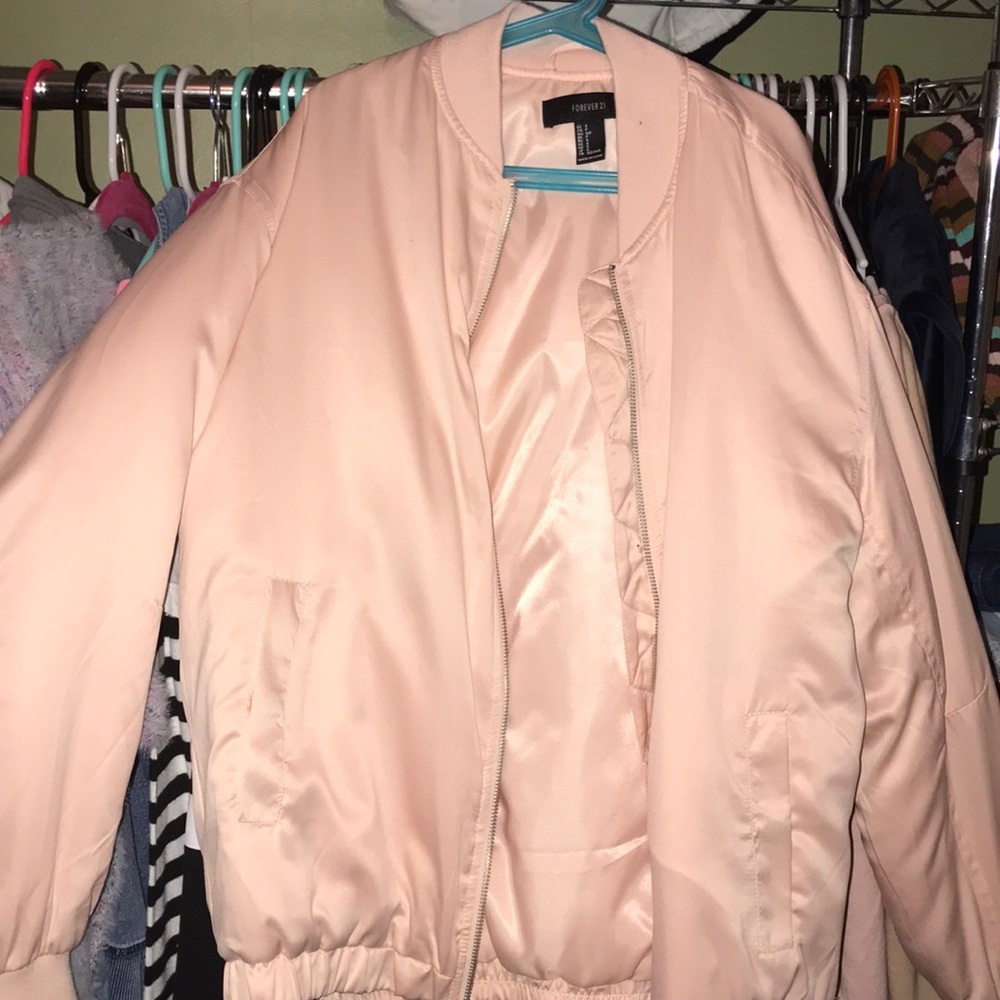 Pink bomber jacket